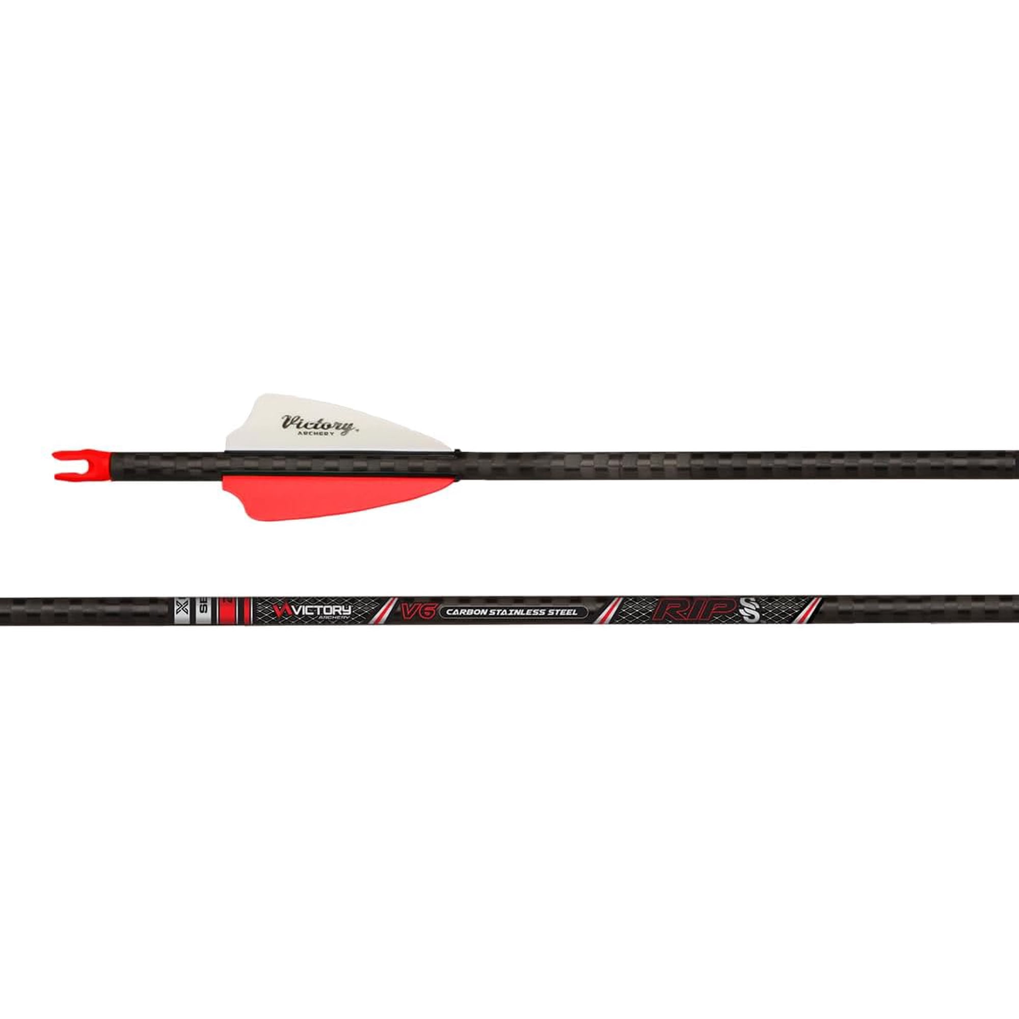 Victory Archery RIP SS Carbon Stainless Steel Hunting Arrow 6 Piece Set
