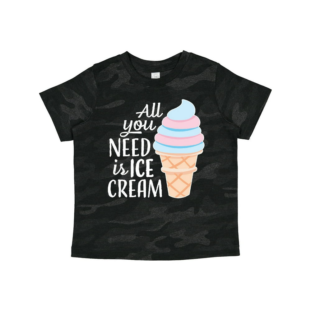 Inktastic All You Need is Ice Cream with Ice Cream Cone Toddler Short ...