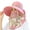 Dark Pink, variant on Cheers US Women Girls Lady Sun Hat Foldable Wide Brim UV Cotton Ponytail Summer Hat Fishing Hat with Detachable Flap