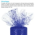 thumbnail image 3 of 6" Wide 50 Yards Sequin Tulle Ribbon Glitter Netting Fabric for Tutu Skirt Christmas Wedding Blue, 3 of 5