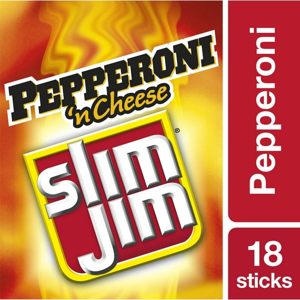 Slim Jim beef and cheese stick pepperoni n cheese 1.5 oz. 18-count
