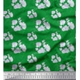 thumbnail image 1 of Soimoi Green Cotton Jersey Fabric Artistic Flower & Geometric Print Fabric by the Yard 58 Inch Wide, 1 of 3