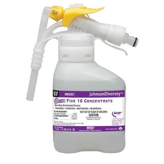 Diversey Oxivir Five 16 Liquid Concentrate Disinfectant Cleaner Mild Scent