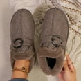 thumbnail image 1 of Styesk Bottes pour Femmes Bottes pour Femmes Couleur Unie Semelle Plate Chaudes et Chaussures à Bout Rond Bottes d'Hiver Bottes de Travail pour Femmes, 1 of 9