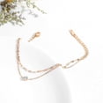 thumbnail image 6 of Simple Charm Anklet for Women，14k Rose Gold plating Beach Dainty Cute Tiny Adjustable Stainless steel ankle bracelets Personalized Foot chain Jewelry Gifts for Mom Wife, 6 of 6