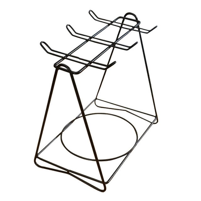 Multipurpose Black Triangles Coffee Cup Storage Rack Portable Accessory for Home Kitchens Supplies and Break Room