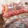 thumbnail image 4 of 3 Piece Duvet Cover Set King Size 100% Cotton Classic Comforter Cover Set 1, 4 of 5