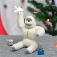 thumbnail image 4 of Christmas Tree Toppers Abominable Snow Handmade Abominable Chimpanzees Hugger with Star Soft Xmas Tree Ornament, Christmas Ornament Tree Topper, 4 of 6