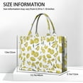 thumbnail image 3 of Large Capacity Tote Bag,Yellow Lemon Fruit Slices White Pattern Handbag Fashion Luxury Tote Bag,15.7"x13"x 5.1" Inches,Laptop Compatible, 3 of 6