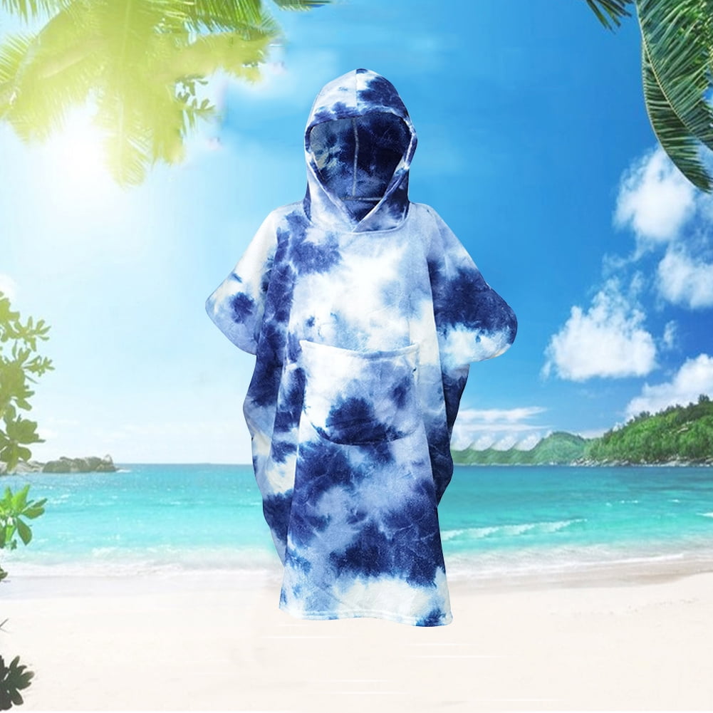 Peggybuy Surf Poncho Serviette Multifonctionnelle Plage Poncho Tissu Microfibre Bain Serviette de Bain Walmart