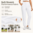 thumbnail image 5 of Feekit Women's Stretch Golf Pants High Waist Ankle Dress Pants Casual Business Travel Work Pants with 4 Pockets, 5 of 8