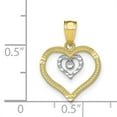 thumbnail image 3 of 10k & Rhodium Heart Charm, 3 of 3