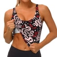 thumbnail image 3 of Uemuo Snake And Rose Pattern Women's Sports Bra - High Impact Support, Breathable, and Comfortable Athletic Bra for Running, Yoga, and Workouts, 3 of 9