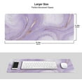thumbnail image 3 of Purple Gold Marble Mouse Pad Gaming XL Large Mousepad Pretty Desk Mat for Women and Girls Long Extended Big Keyboard Pads Table Accessories for Gaming and Office 31.5 X 11.8 Inch, 3 of 6