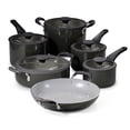 thumbnail image 1 of Tramontina 11 Piece Ceramic Nonstick Nesting Cookware Set Stackable, Space Saving Set - Dark Gray, 1 of 10