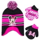 thumbnail image 1 of Conjunto de Gorro y Manoplas de Invierno Disney Minnie Mouse para Niñas de 2 a 4 Años, 1 of 7