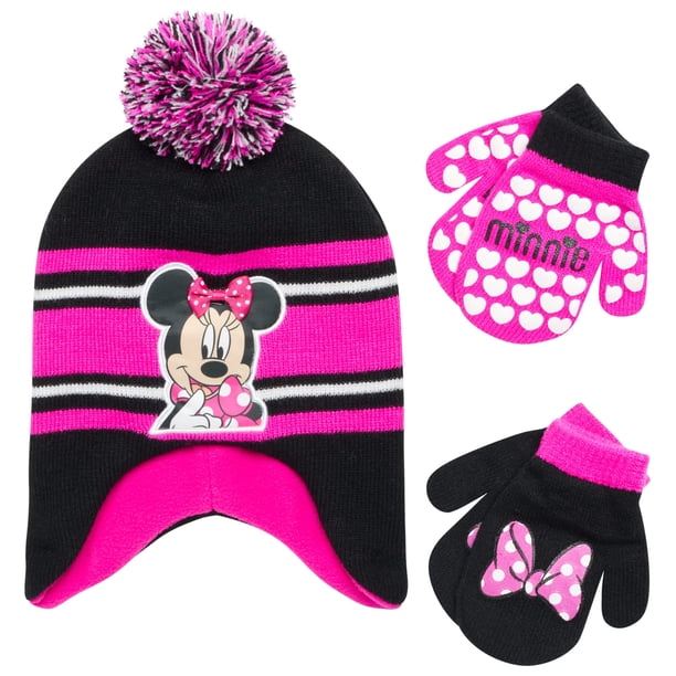Conjunto de Gorro y Manoplas de Invierno Disney Minnie Mouse para Niñas de 2 a 4 Años