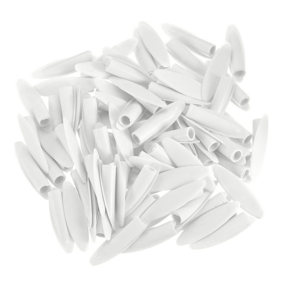 Uxcell 100Pack 9mm Plastic Pocket Hole Plugs Slant Hole Caps for Wood Working, White