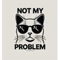 thumbnail image 2 of Not My Problem Cat with Sunglasses Adult Sand Long Sleeve Hoodie-XL, 2 of 3