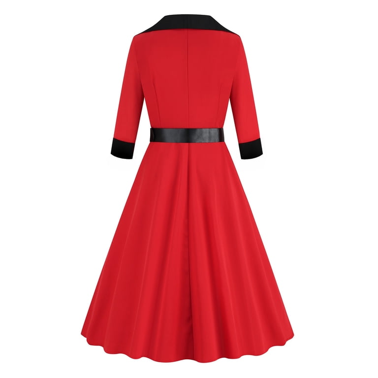 evening dresses 1940s Late 1940s, Early 1950s Strapless Red Silk Satin Full Skirt Dress w Rh –  Shrimpton Couture main image 1