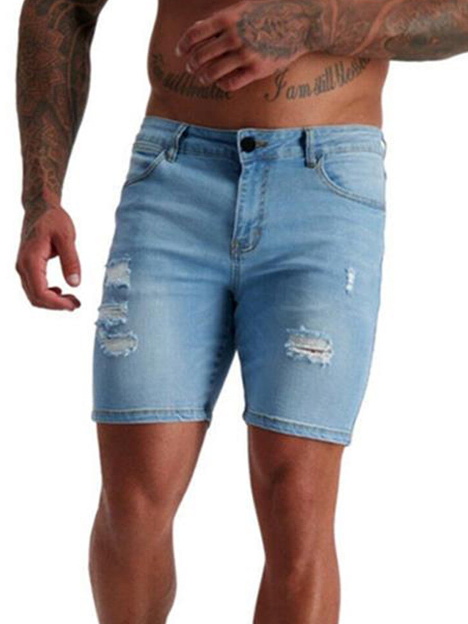 denim hot pants mens