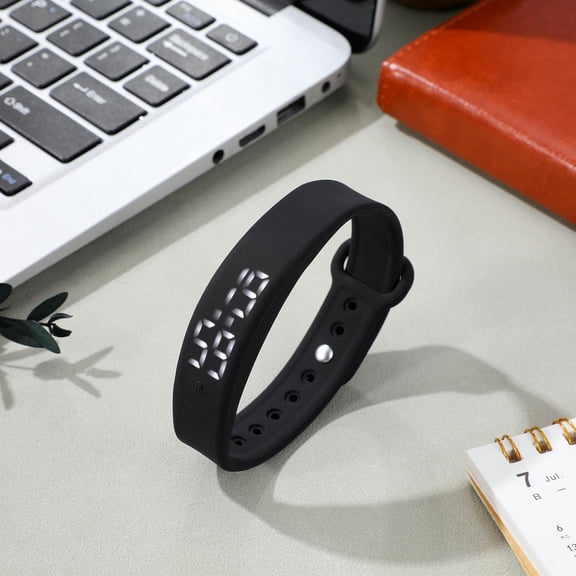Luxshiny Smart Wristband Black for Outdoor Use with Real-Time Temperature and Vibration