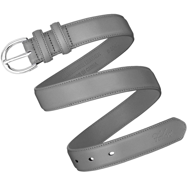 Falari Women's Genuine Leather Belt, Dark Grey photo 2