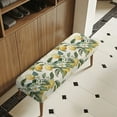 thumbnail image 3 of Whosucclay Lemon Floral Leaf Print Stretch Bench Cover, Universal Bench Slipcover Removable Bench Seat Furniture Protector Rectangular Bench Cushion Cover for Wedding, Hotel, Party, 3 of 7