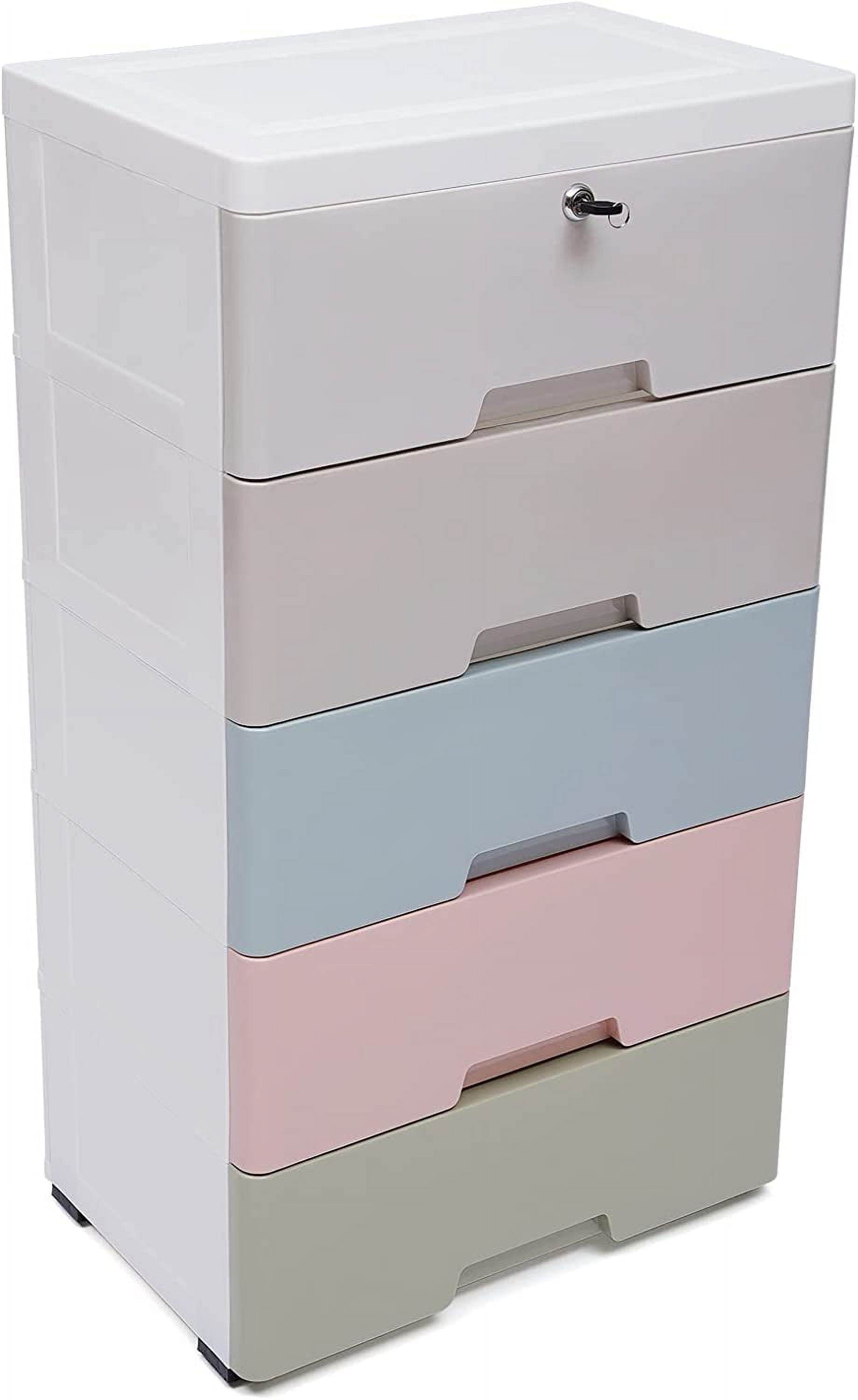 S6103A-S6107A Oxihom 60cm Wide Plastic Drawer Storage Cabinet 