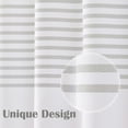thumbnail image 2 of Cortina de ducha blanca con rayas grises, cortina de ducha de tela para baño, cortina de ducha moderna impermeable en baño de 72x72 pulgadas, 2 of 5