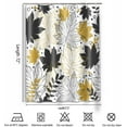 thumbnail image 4 of Gold Leaf Shower Curtain Modern Black and Yellow Maple Leaves Shower Curtains Set for Bathroom Tropical Plants Waterproof Fabric Stall Bath Curtains with 12 Hooks Rings Extra Long 72x72in, 4 of 6