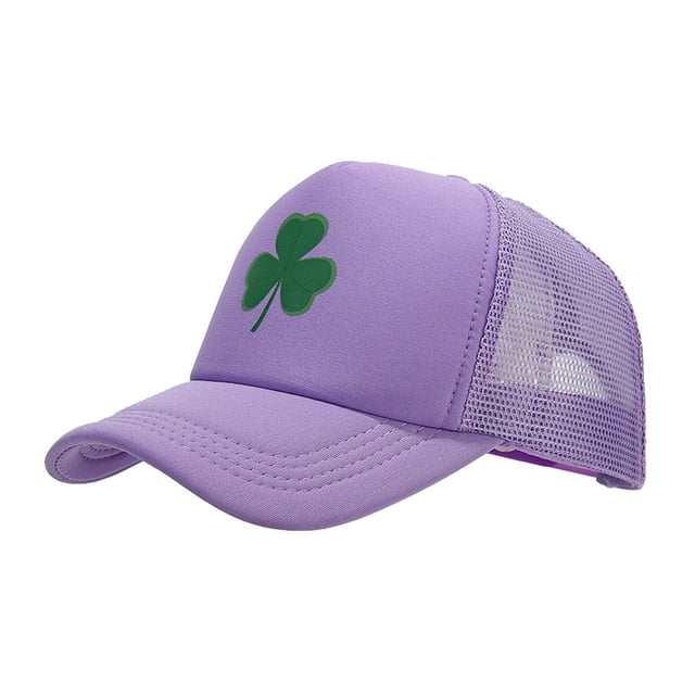 GDREDA Womens Hats Summer Three Leaves Pattern Baseball Cap Tongue Outdoor Sun Hat,Purple