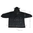 thumbnail image 4 of Solaris Kid's Oversized Wearable Blanket Hoodie Sweatshirt, Warm Comfortable Sherpa Fleece Pullover with Large Front Pocket for Teens (7-16 yr) Youth Boys, Girls, Black Cat, 4 of 6