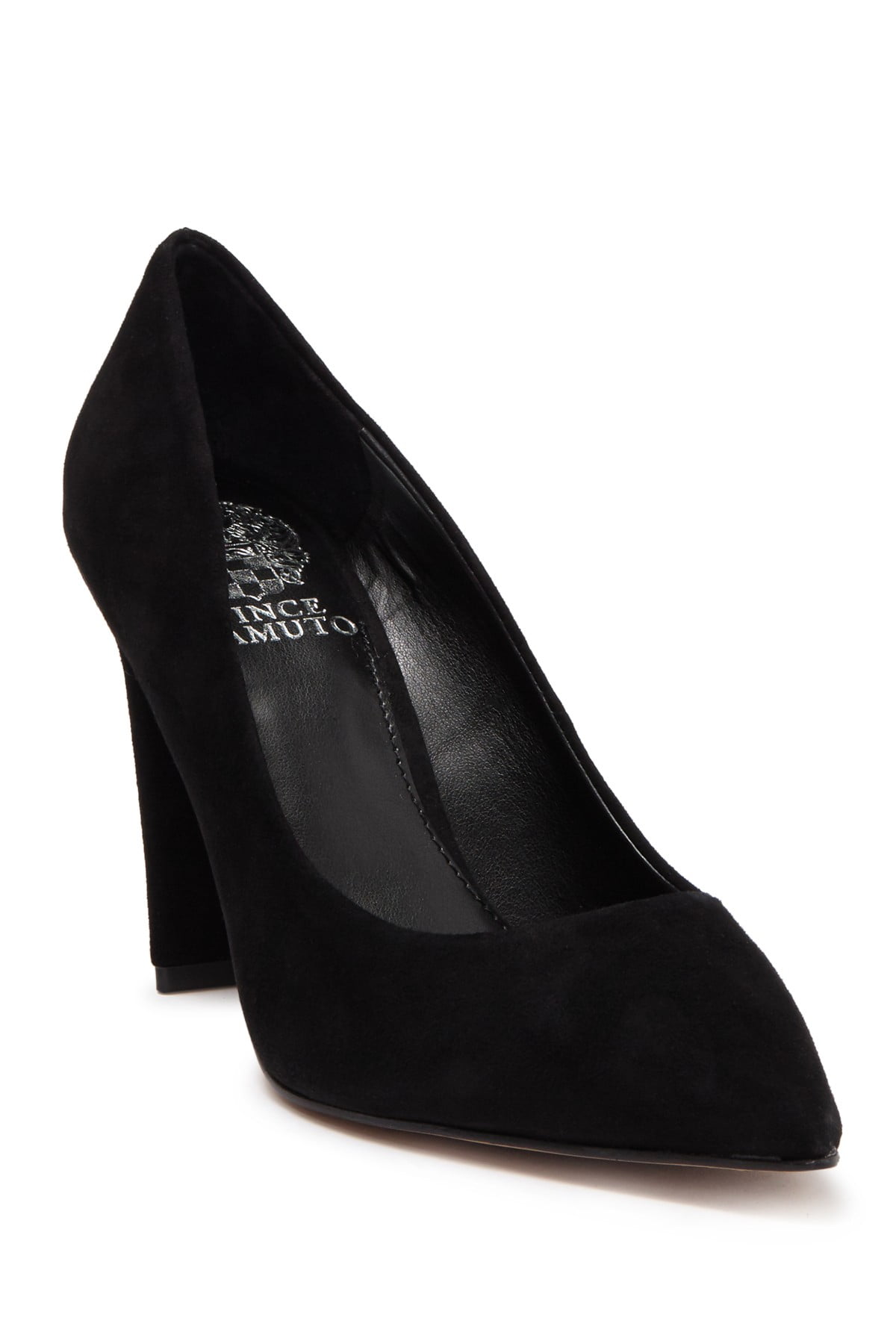 vince camuto black suede heels