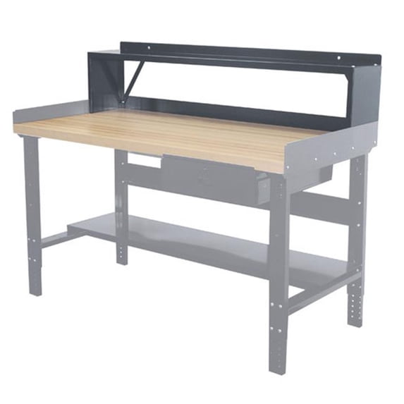 Hallowell HWB-BR-60ME Hallowell Workbench Riser, 60 in. W x 10 in. D x 12 in. H, 708 Midnight Ebony
