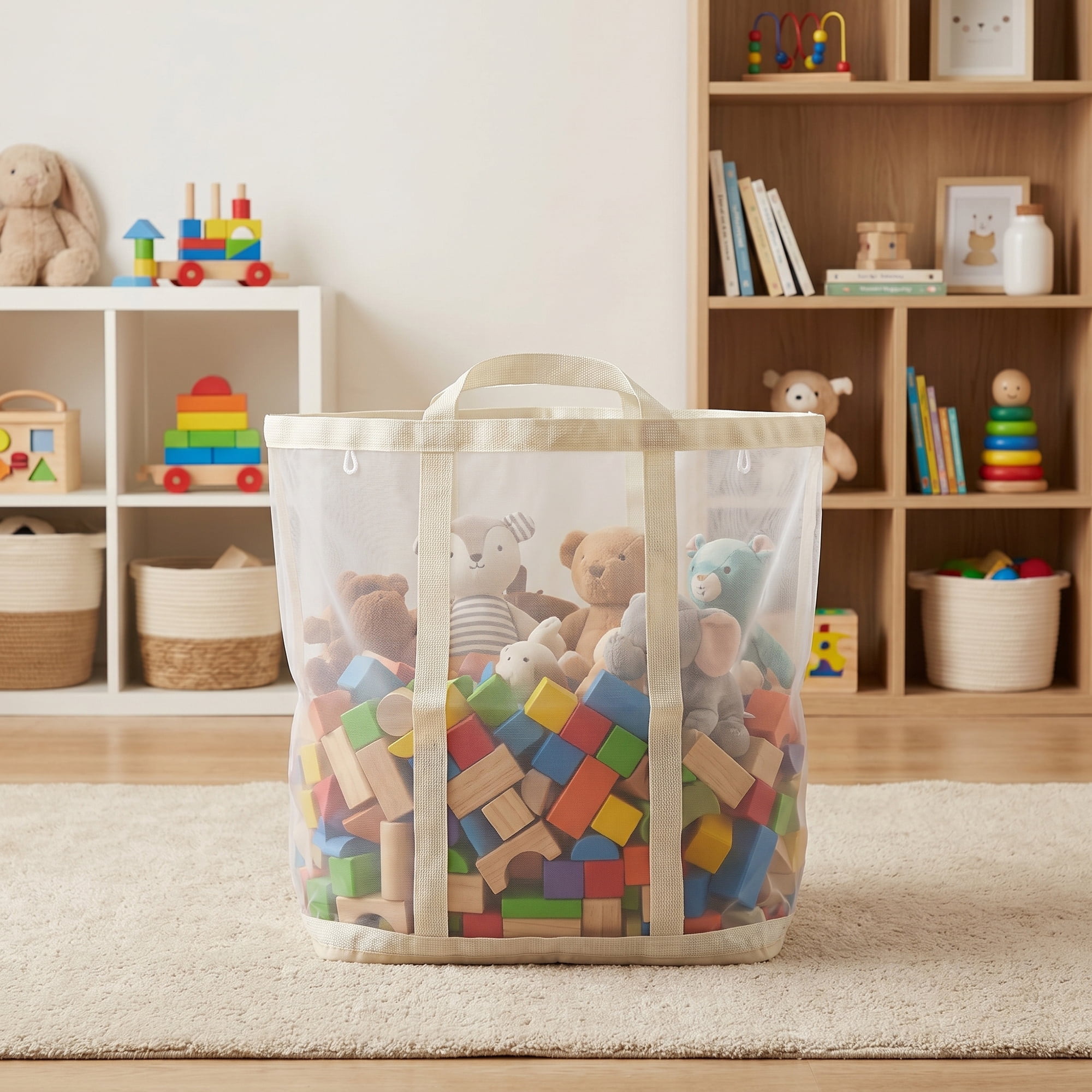 Unique Bargains Collapsible Polyester Laundry Hamper for Home and Travel Use 13.8"x8.7" Beige