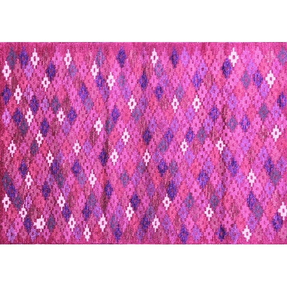 Ahgly Company Indoor Rectangle Southwestern Pink Country Area Rugs, 7' x 9'
