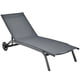 thumbnail image 1 of Tumbona Regulable para Patio con Ruedas y Tejido de Secado Rápido Silla Reclinable en 6 Posiciones de Exterior Piscina Patio Jardín Costway Gris, 1 of 8