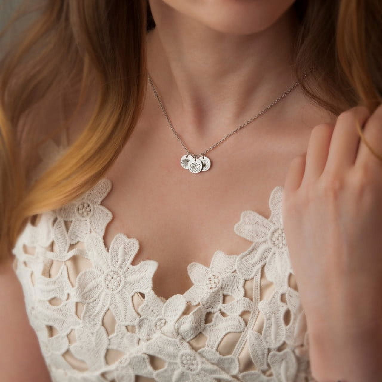 Personalized Birth Flower Necklace - Birthflower Necklace With Back Initial - Poppy Flower Charm - Birth Flower Gift - Birthday Gift for Daughter