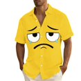 thumbnail image 1 of MDUKONU Chemise Décontractée à Manches Courtes Durable pour Hommes Jaune G, 1 of 5