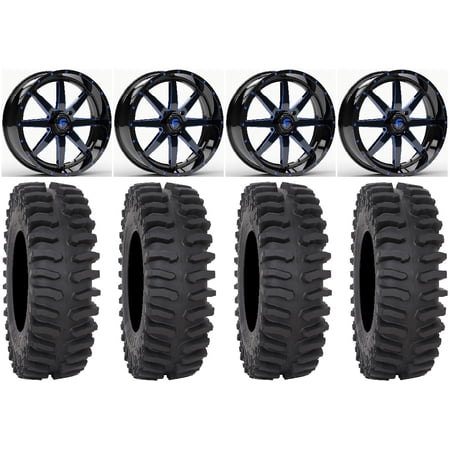 Fuel Maverick Blue 22 Wheels 37 XT400 Tires Polaris RZR XP 1000 / PRO XP / Ranger XP 900/1000