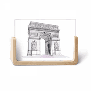 Arc De Triomph in Paris France Photo Wooden Photo Frame Tabletop Display