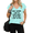 Blue, variant on Women's Funny Quote Graphic V-Neck Short Sleeve T-Shirt White Top Shelf Humor Casual Top
