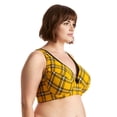 thumbnail image 3 of Curve Muse Women’s Unlined Plus Size Comfort Cotton Underwire Bra-Yellow/Black,Rust-34DDD, 3 of 6