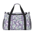 thumbnail image 1 of Fotbe Lavender Flowers Bolsa de Viaje con Estampado, Bolsa de Fin de Semana para Mujer con Compartimento para Zapatos, Bolsa de Gimnasio con Bolsillo Húmedo, 1 of 7