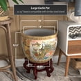 thumbnail image 4 of Red Lantern 16" Satsuma Porcelain Fishbowl Planter, 4 of 6