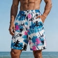 thumbnail image 2 of Atogsazn Mens Summer Printed Shorts Casual Wide Leg Quick Dry Swim Trunks Loose Fit Lightweight Trouser Beach Blue XXXL Fashion, 2 of 7