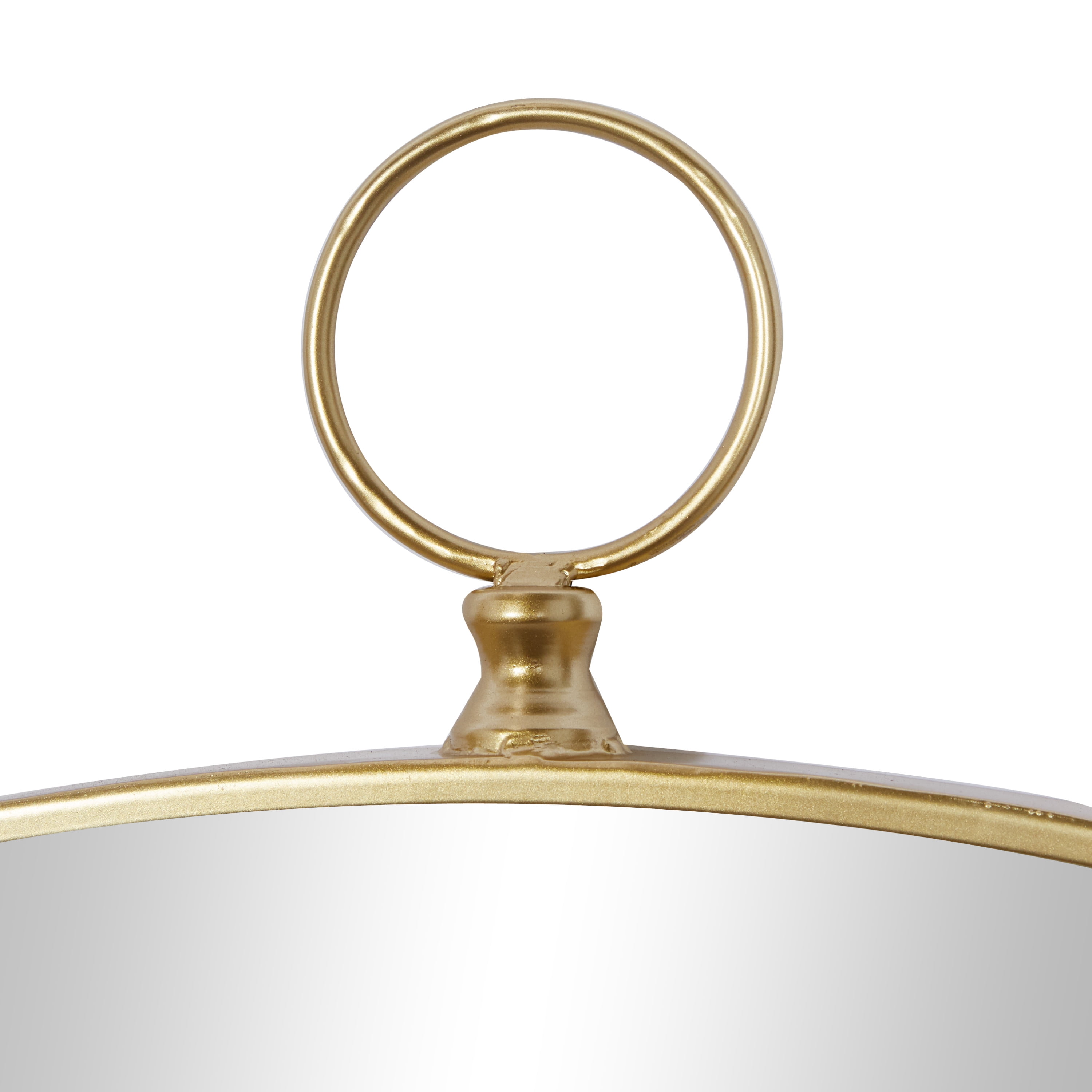 DecMode 15"W, 24"H Oval Wall Mirror, Gold, Set of 3