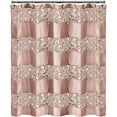 7 Piece Sinatra Blush Pink Bathroom Bath Set: Shower Curtain, Resin ...