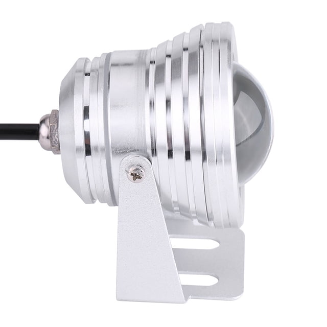 BiuZi Luz Subacuática Para Barcos Marine Yacht 10W 12V RGB Luz Puntual Subacuática Para Barcos Lámpara Impermeable Blanco Plateado